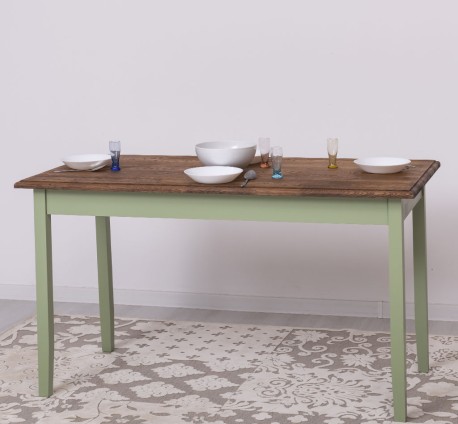 Masa cu blat stejar, dim. 140x70x78 de la Studio Szel PS659 - Culoare Top_P064 - Culoare Corp_P054 - DUBLU COLOR