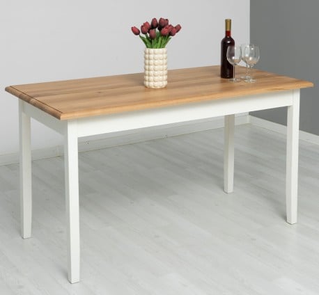 Masa cu blat stejar, dim. 140x70x78 de la Studio Szel PS659 - Culoare Top_P061 - Culoare Corp_P039A - DUBLU COLOR