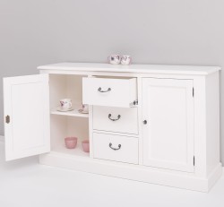 Bufet cu 2 usi, 3 sertare, BAS de la Studio Szel PS370BAS - Culoare_P039 - VOPSIT 