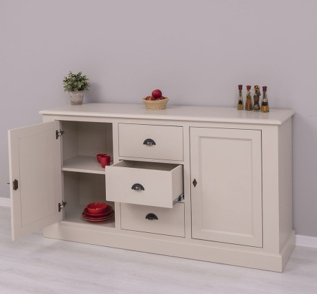 Bufet cu 2 usi, 3 sertare, BAS de la Studio Szel PS370BAS - Culoare_P024 - VOPSIT