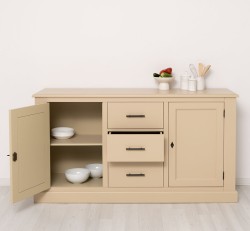 Bufet cu 2 usi, 3 sertare, BAS de la Studio Szel PS370BAS - Culoare_P032 - VOPSIT