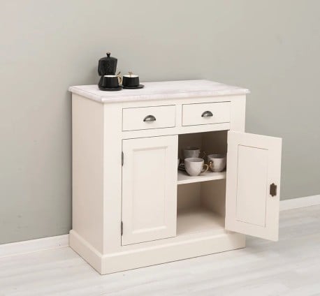 Bufet cu 2 usi, 2 sertare, BAS de la Studio Szel PS70BAS - Culoare Top_P080 - Culoare Corp_P015 - DUBLU COLOR