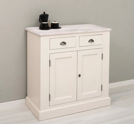 Bufet cu 2 usi, 2 sertare, BAS de la Studio Szel PS70BAS - Culoare Top_P080 - Culoare Corp_P015 - DUBLU COLOR