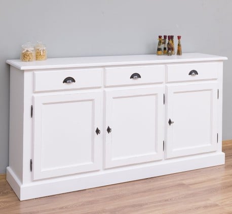 Bufet cu 3 usi, 3 sertare, BAS de la Studio Szel PS265BAS - Culoare Ext._P030++P039A / Culoare Int._P037 - TRIPLU COLOR