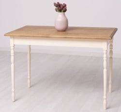 Masa cu picioare strunjite, dim. 120x70x78 de la Studio Szel PS660 - Culoare Top_P001 - Culoare Corp_P025 - DUBLU COLOR