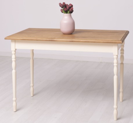 Masa cu picioare strunjite, dim. 120x70x78 de la Studio Szel PS660 - Culoare Top_P001 - Culoare Corp_P025 - DUBLU COLOR