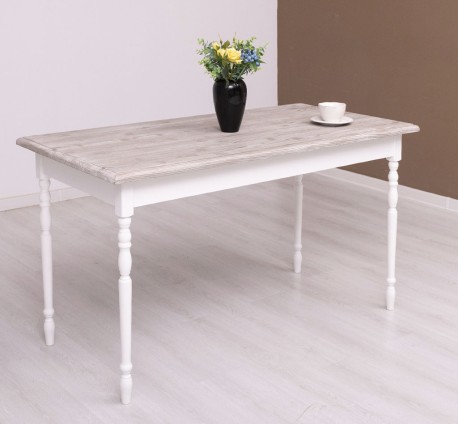 Masa cu picioare strunjite, dim. 140x70x78 de la Studio Szel PS660 - Culoare Top_P067 - Culoare Corp_P004 - DUBLU COLOR