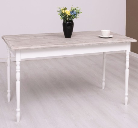 Masa cu picioare strunjite, dim. 140x70x78 de la Studio Szel PS660 - Culoare Top_P067 - Culoare Corp_P004 - DUBLU COLOR