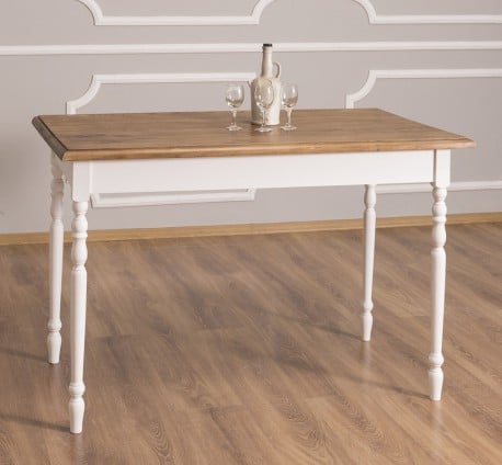 Masa cu picioare strunjite, dim. 140x70x78 de la Studio Szel PS660 - Culoare Top_P001 - Culoare Corp_P004 - DUBLU COLOR