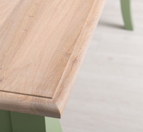 Masa dining cu picioare curbate 180x90x78cm, blat stejar de la Studio Szel PS383 - Culoare Top_P035 - Culoare Corp_P054 - DUBLU COLOR
