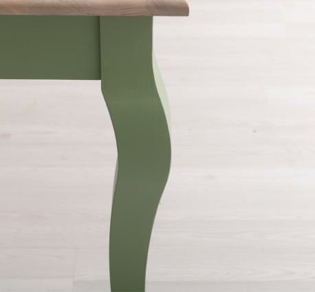 Masa dining cu picioare curbate 180x90x78cm, blat stejar de la Studio Szel PS383 - Culoare Top_P035 - Culoare Corp_P054 - DUBLU COLOR