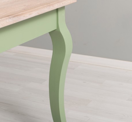 Masa dining cu picioare curbate 180x90x78cm, blat stejar de la Studio Szel PS383 - Culoare Top_P035 - Culoare Corp_P054 - DUBLU COLOR