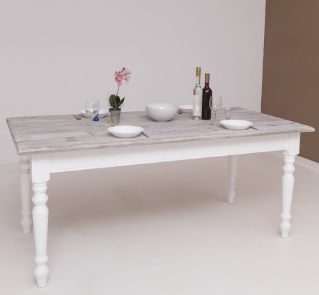 Masa de sufragerie cu picioare strunjite 210x90cm de la Studio Szel PS623 - Culoare Top_P067 - Culoare Corp_P039A - DUBLU COLOR