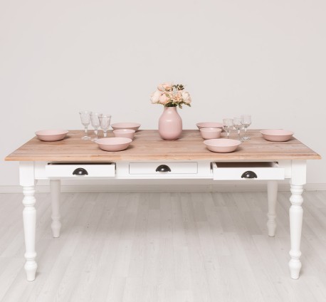 Masa dining 180x90cm de la Studio Szel PS45 - Culoare Top_P071 - Culoare Corp_P004 - DUBLU COLOR
