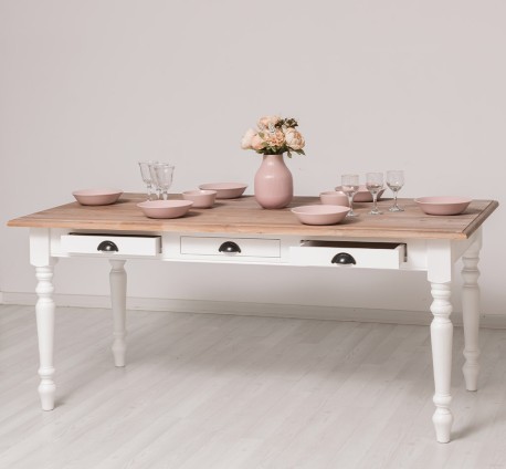 Masa dining 180x90cm de la Studio Szel PS45 - Culoare Top_P071 - Culoare Corp_P004 - DUBLU COLOR