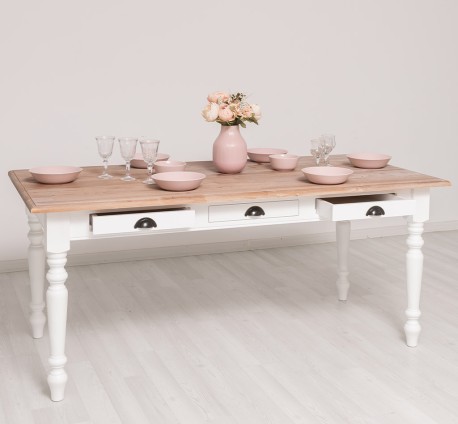 Masa dining 180x90cm de la Studio Szel PS45 - Culoare Top_P071 - Culoare Corp_P004 - DUBLU COLOR