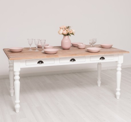 Masa dining 180x90cm de la Studio Szel PS45 - Culoare Top_P071 - Culoare Corp_P004 - DUBLU COLOR