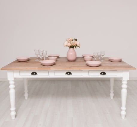 Masa dining 180x90cm de la Studio Szel PS45 - Culoare Top_P071 - Culoare Corp_P004 - DUBLU COLOR