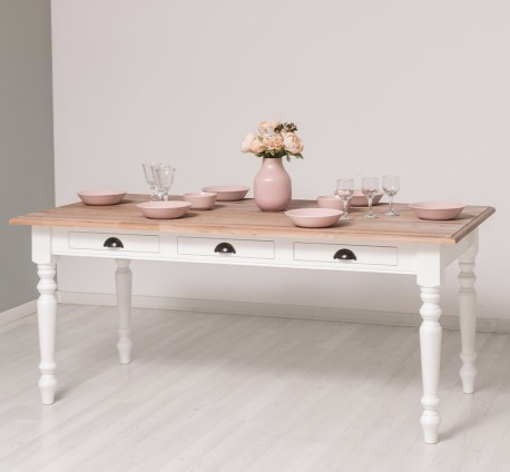 Masa dining 180x90cm de la Studio Szel PS45 - Culoare Top_P071 - Culoare Corp_P004 - DUBLU COLOR