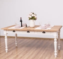 Masa dining 180x90cm, blat stejar de la Studio Szel PS45 - Culoare Top_P089 - Culoare Corp_P015 - DUBLU COLOR