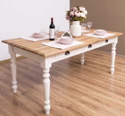 Masa dining 210x90cm, blat stejar de la Studio Szel PS45 - Culoare Top_P089 - Culoare Corp_P015 - DUBLU COLOR