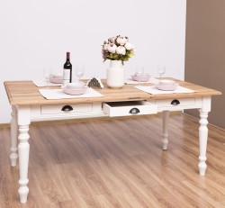 Masa dining 210x90cm, blat stejar de la Studio Szel PS45 - Culoare Top_P089 - Culoare Corp_P015 - DUBLU COLOR