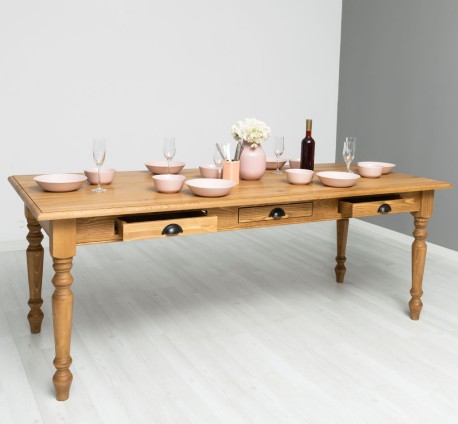Masa dining 210x90cm, blat stejar de la Studio Szel PS45 - Culoare_P001 - CERUIT