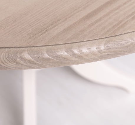 Masa cu picior central 120x120cm + 1 extensie de la Studio Szel PS228 - Culoare Top_P037 - Culoare Corp_P015A - DUBLU COLOR