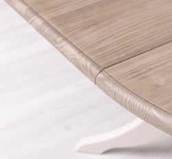 Masa cu picior central 120x120cm + 1 extensie de la Studio Szel PS228 - Culoare Top_P037 - Culoare Corp_P015A - DUBLU COLOR