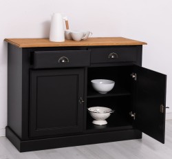 Bufet cu 2 usi, 2 sertare, BAS de la Studio Szel PS264BAS - Culoare Top_P002 - Culoare Corp_P003 - DUBLU COLOR