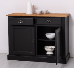 Bufet cu 2 usi, 2 sertare, BAS de la Studio Szel PS264BAS - Culoare Top_P002 - Culoare Corp_P003 - DUBLU COLOR