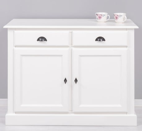 Bufet cu 2 usi, 2 sertare, BAS de la Studio Szel PS264BAS - Culoare Ext._P039A / Culoare Int._P001 - DUBLU COLOR