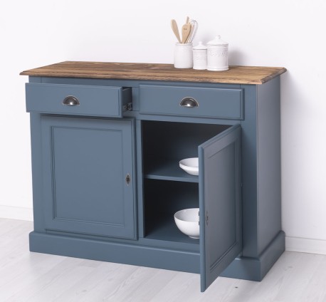 Bufet cu 2 usi, 2 sertare, BAS de la Studio Szel PS264BAS - Culoare Top_P064 - Culoare Corp_P051 - DUBLU COLOR