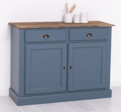 Bufet cu 2 usi, 2 sertare, BAS de la Studio Szel PS264BAS - Culoare Top_P064 - Culoare Corp_P051 - DUBLU COLOR