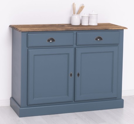 Bufet cu 2 usi, 2 sertare, BAS de la Studio Szel PS264BAS - Culoare Top_P064 - Culoare Corp_P051 - DUBLU COLOR