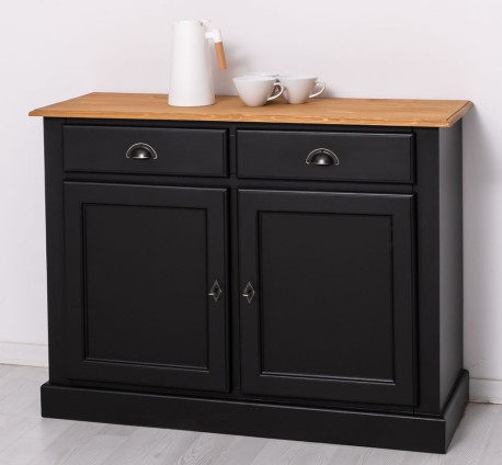Bufet cu 2 usi, 2 sertare, BAS de la Studio Szel PS264BAS - Culoare Top_P002 - Culoare Corp_P003 - DUBLU COLOR