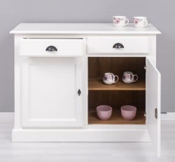 Bufet cu 2 usi, 2 sertare, BAS de la Studio Szel PS264BAS - Culoare Ext._P039A / Culoare Int._P001 - DUBLU COLOR