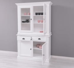 Bufet cu 2 usi, 2 sertare BAS + 2 usi sticla SUP de la Studio Szel PS264BAS+SUP - Culoare_P004 - VOPSIT