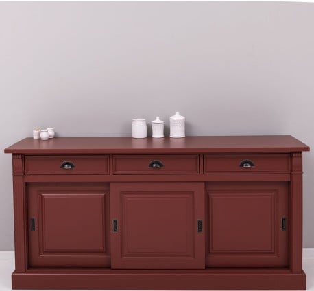Bufet cu  3 usi glisante pline, 3 sertare, BAS de la Studio Szel PS727BAS - Culoare Ext._P029 / Culoare Int._P004 - DUBLU COLOR