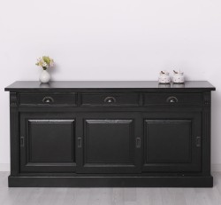 Bufet cu  3 usi glisante pline, 3 sertare, BAS de la Studio Szel PS727BAS - Culoare Ext._P150 / Culoare Int._P002 - DUBLU COLOR