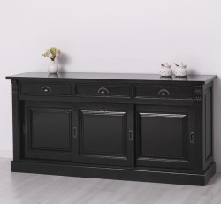 Bufet cu  3 usi glisante pline, 3 sertare, BAS de la Studio Szel PS727BAS - Culoare Ext._P150 / Culoare Int._P002 - DUBLU COLOR