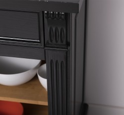 Bufet cu  3 usi glisante pline, 3 sertare, BAS de la Studio Szel PS727BAS - Culoare Ext._P150 / Culoare Int._P002 - DUBLU COLOR