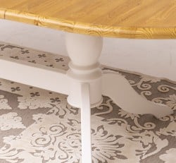 Masa ovala cu 2 picioare 160/230x120cm de la Studio Szel PS379 - Culoare Top_P082 - Culoare Corp_P039 - DUBLU COLOR