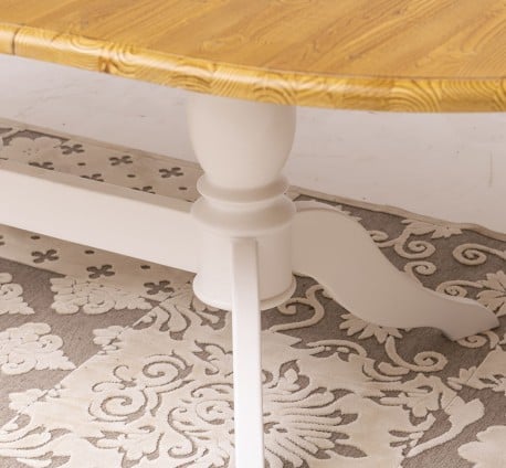 Masa ovala cu 2 picioare 160/230x120cm de la Studio Szel PS379 - Culoare Top_P082 - Culoare Corp_P039 - DUBLU COLOR