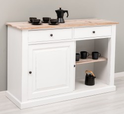 Bufet cu 2 usi glisante, 2 sertare, BAS de la Studio Szel PS171 - Culoare Top_P071 - Culoare Corp_P088++P004A - DUBLU COLOR