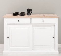 Bufet cu 2 usi glisante, 2 sertare, BAS de la Studio Szel PS171 - Culoare Top_P071 - Culoare Corp_P088++P004A - DUBLU COLOR