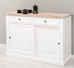 Bufet cu 2 usi glisante, 2 sertare, BAS de la Studio Szel PS171 - Culoare Top_P071 - Culoare Corp_P088++P004A - DUBLU COLOR