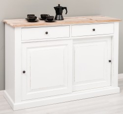 Bufet cu 2 usi glisante, 2 sertare, BAS de la Studio Szel PS171 - Culoare Top_P071 - Culoare Corp_P088++P004A - DUBLU COLOR