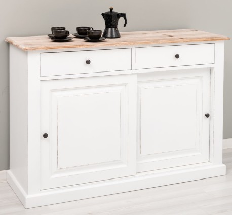 Bufet cu 2 usi glisante, 2 sertare, BAS de la Studio Szel PS171 - Culoare Top_P071 - Culoare Corp_P088++P004A - DUBLU COLOR