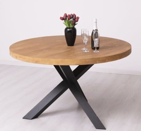 Masa rotunda cu picior XY de la Studio Szel PS677 - Culoare Top_P002 - Culoare Corp_P003 - DUBLU COLOR